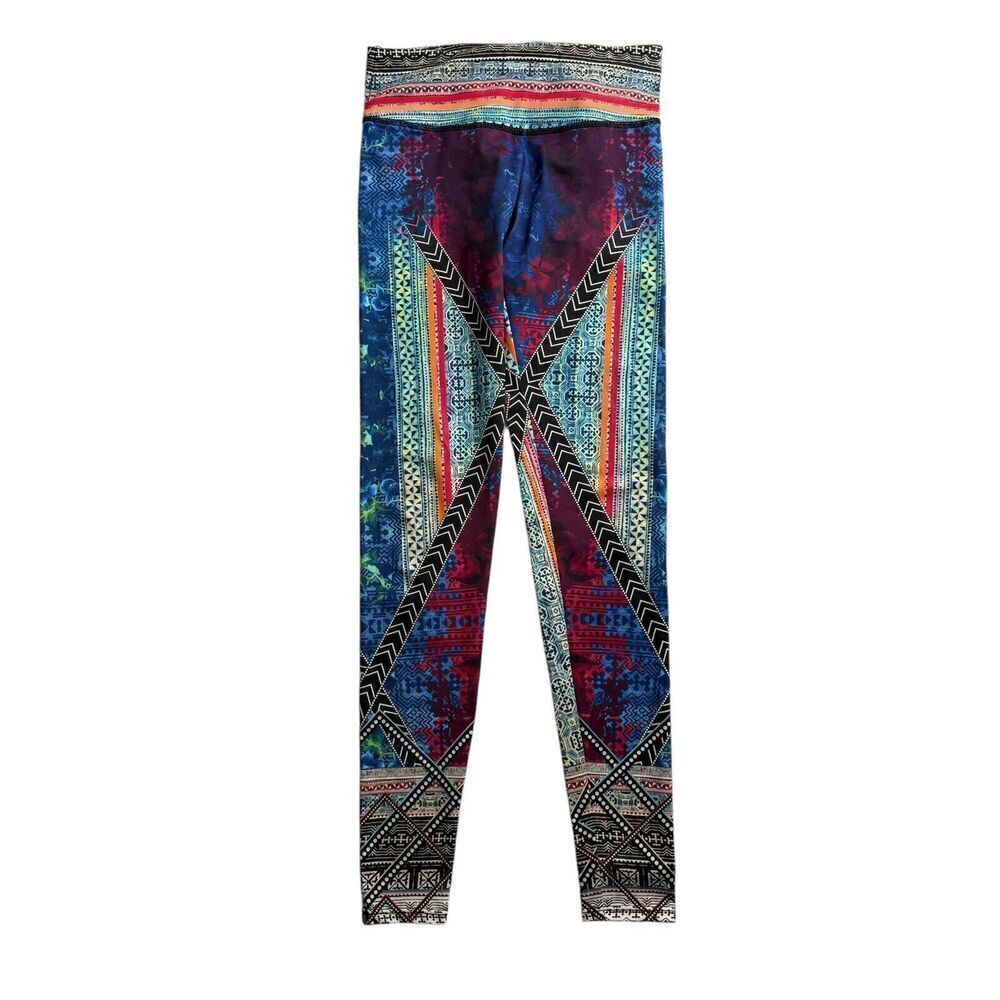 Onzie Hot Yoga High Rise Legging Indo Tribal Mix XS Colorful Stretchy